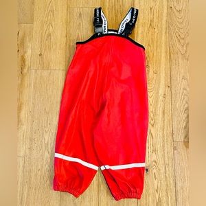 Polarn O. Pyret Ski Bib | Size 2-4 | Red | Waterproof